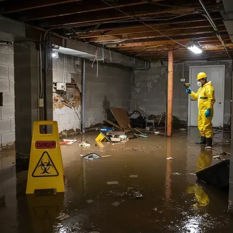 Flooded Basement Electrical Hazard in New Haven, MO Property