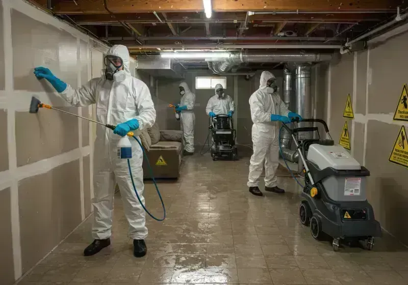 Basement Moisture Removal and Structural Drying process in New Haven, MO